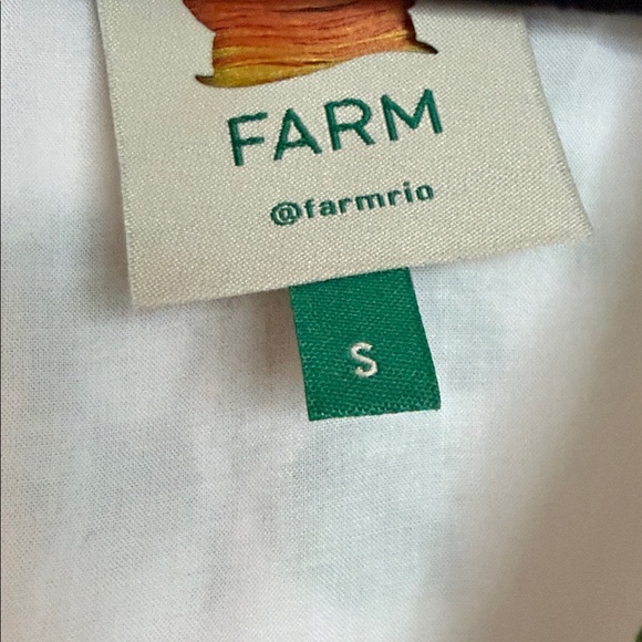 FARM RIO Blue Yard linen-blend midi dress - Picture 7 of 8